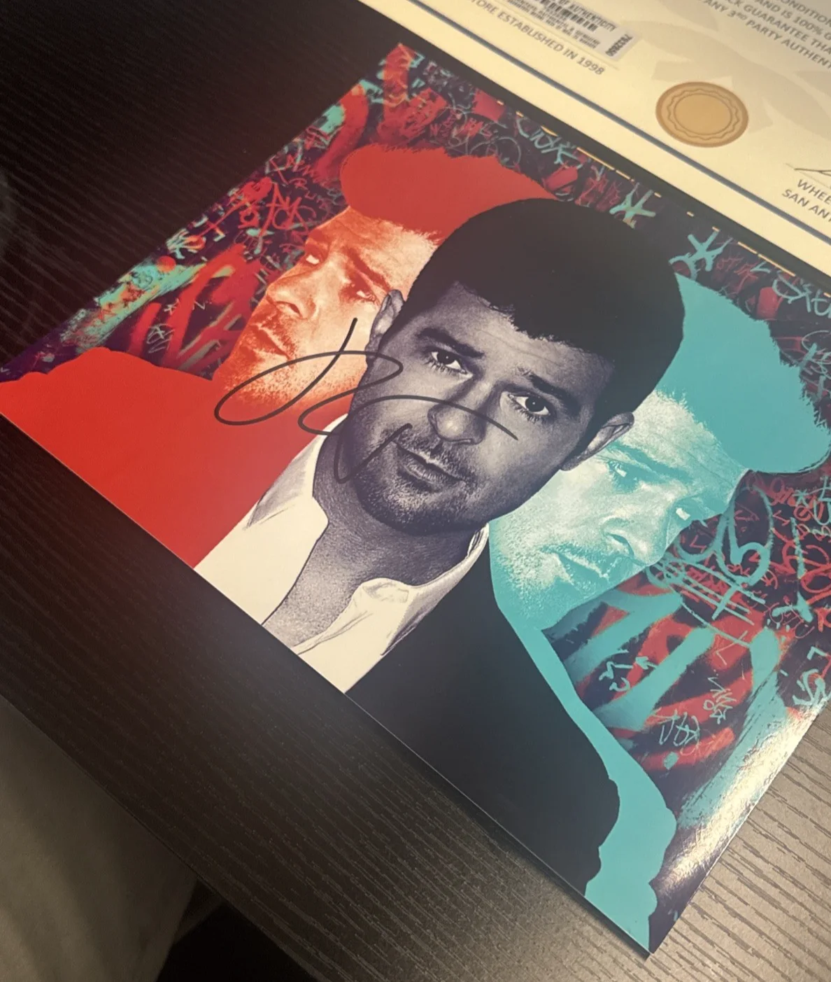 ROBIN THICKE SIGNED AUTOGRAPH 8X10 PHOTO SINGER "BLURRED LINES" w/COA & Proof, изображение 3