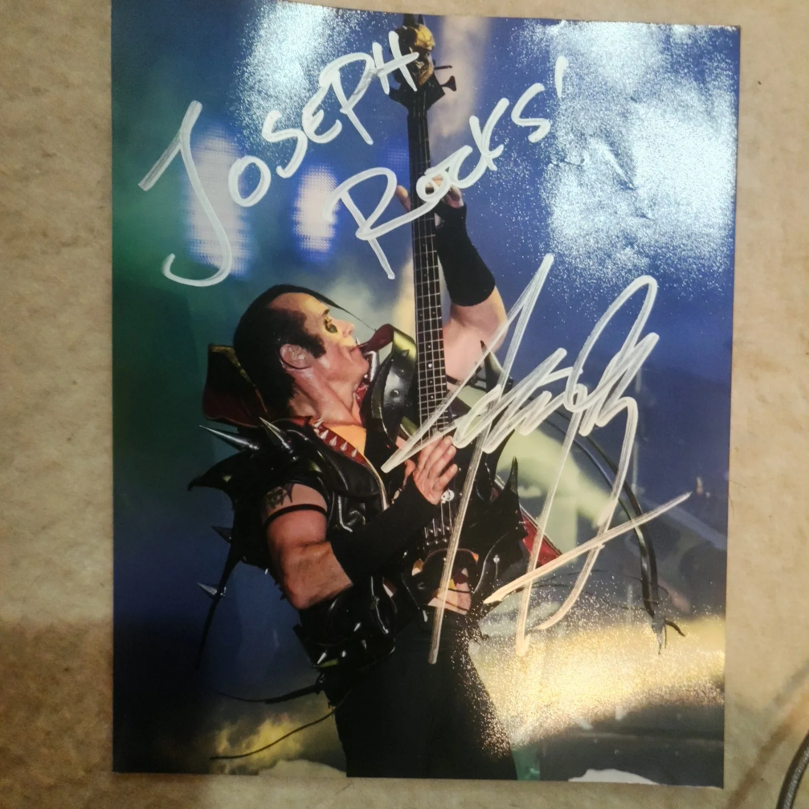 Autographed And Personalized photograph, JERRY ONLY of The MISFITS 8 X 10, изображение 2