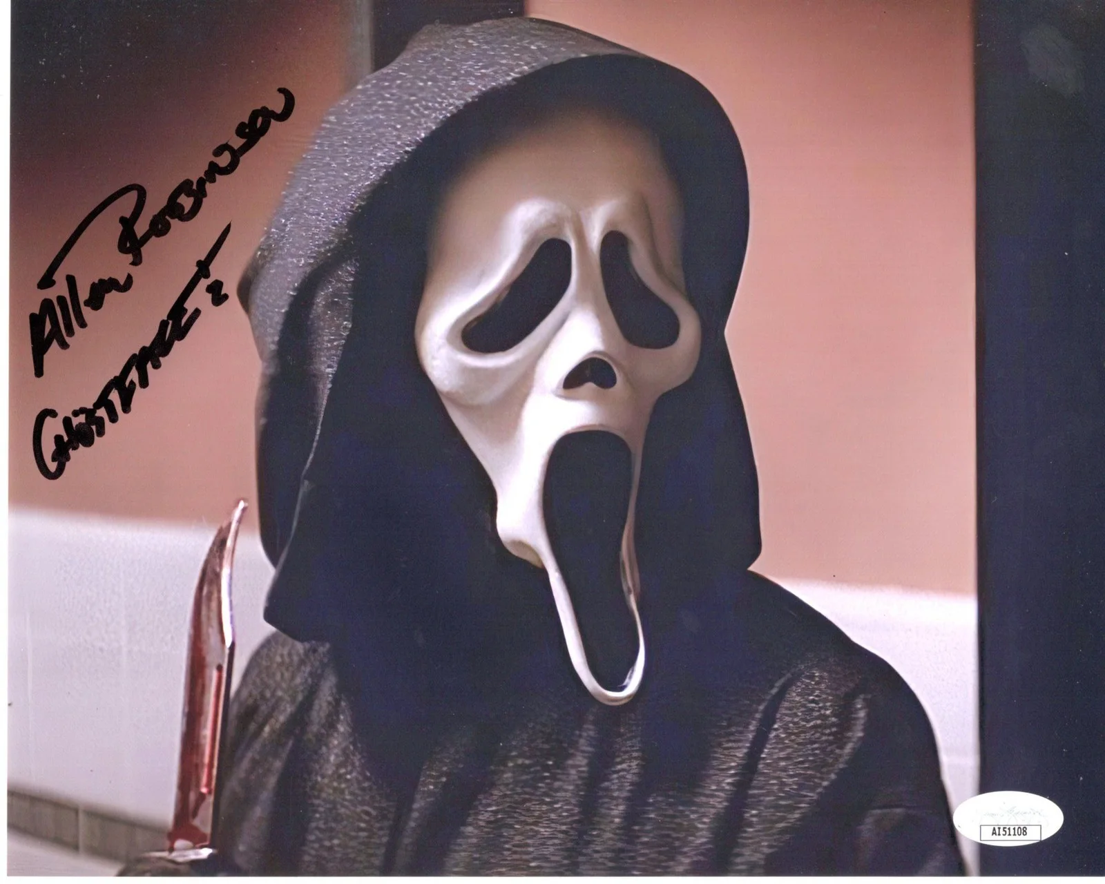 Allen Robinson — Allen Robinson signed 8x10 Photo Ghostface Scream 2 JSA Authentication