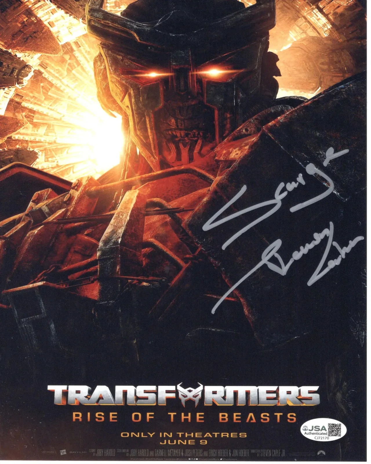 Thomas Lorber — Thomas Lorber signed 8x10 Photo Scourge Transformers: Rise of the Beasts JSA