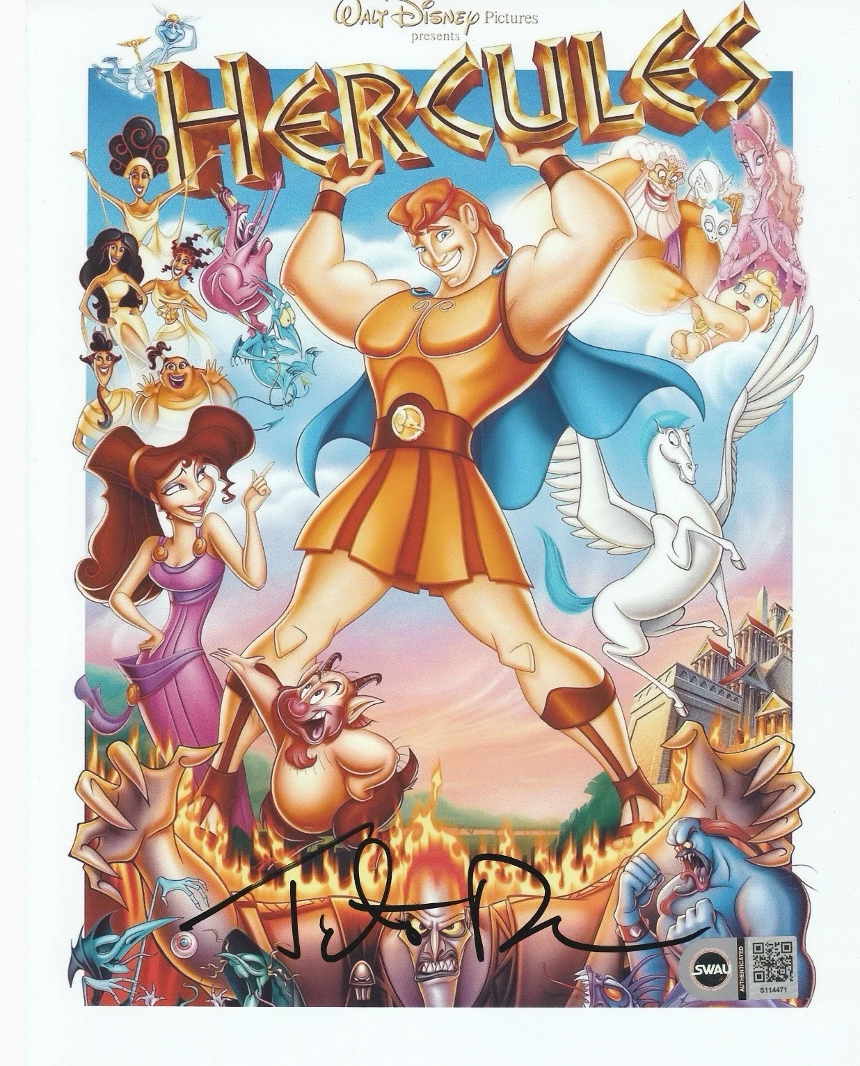 Tate Donovan — Tate Donovan Disney's Hercules 8x10 Signed Photo SWAU COA authen Autograph 2