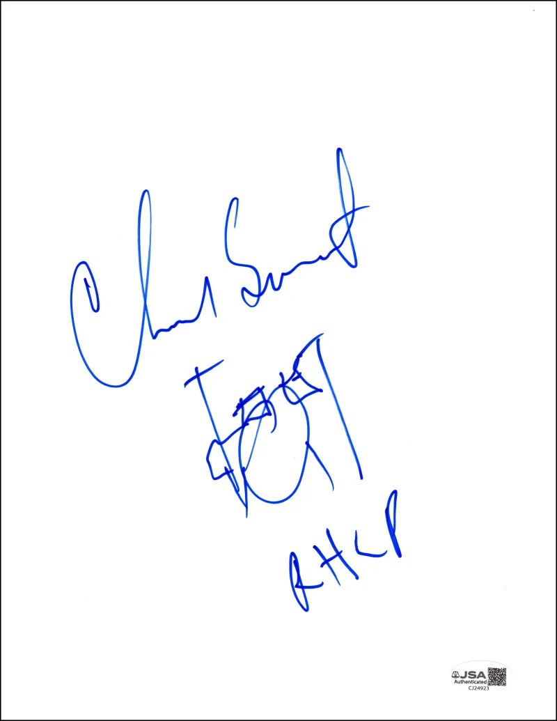 Chad Smith — Chad Smith Signed Autograph Red Hot Chili Peppers Drum Original Art Sketch COA
