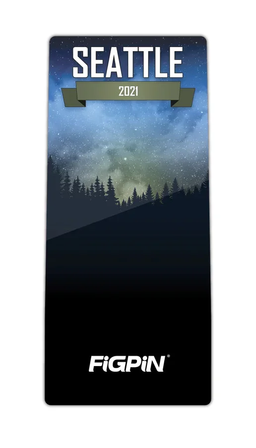 FiGPiN Sasquatch (0172) Cities - Seattle LE1000 3-Inch Enamel Pin, изображение 3