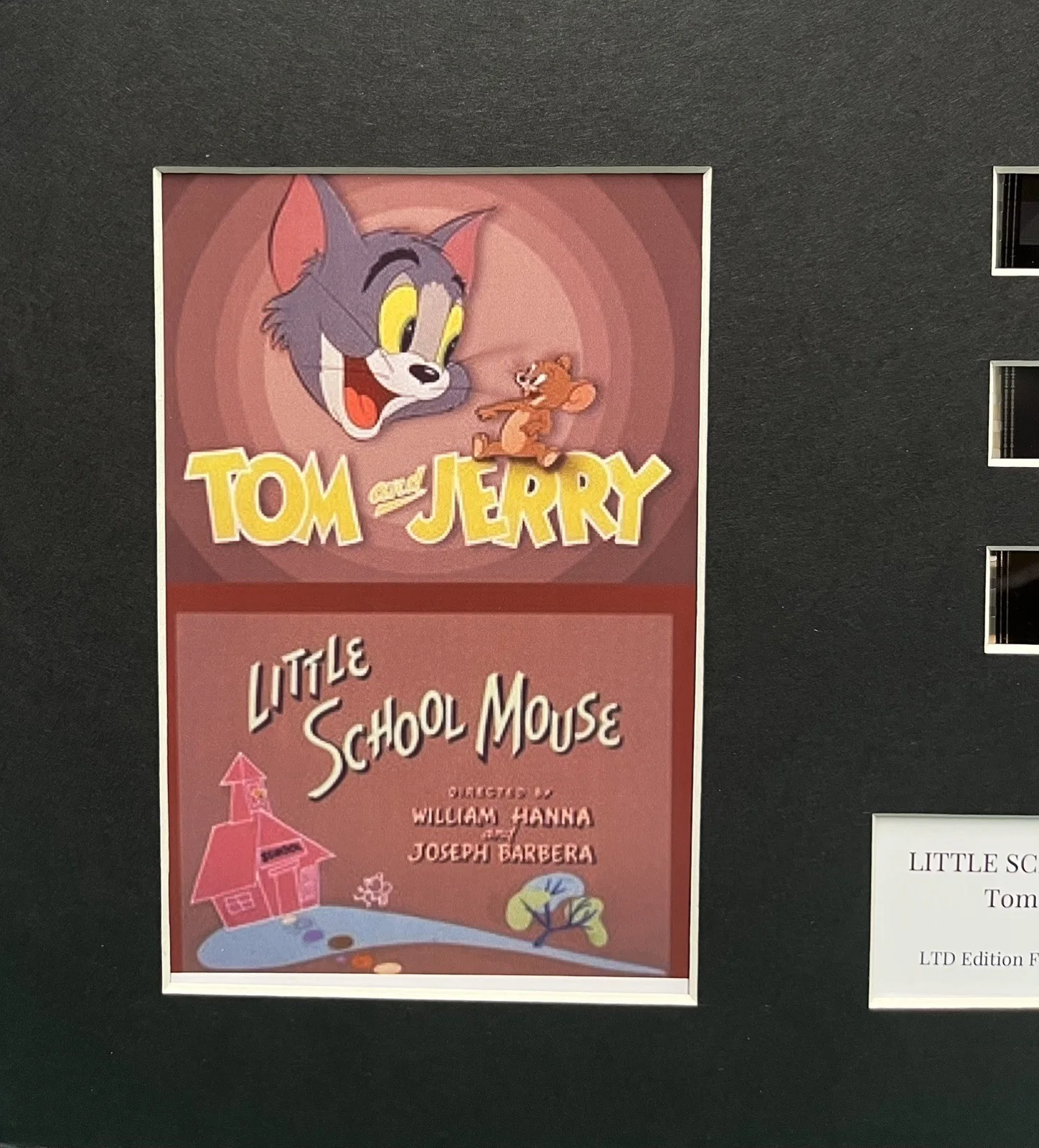 TOM AND JERRY. LITTLE SCHOOL MOUSE. 35mm Film Cell Mounted Display, изображение 2
