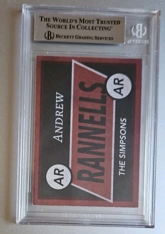 Andrew Rannells — Andrew Rannells Signed Custom Card- The Simpsons - Beckett Encapsulated, изображение 5