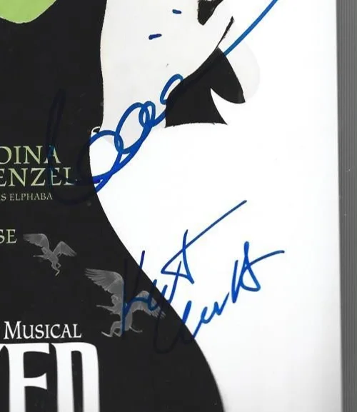 Hand Signed 8 x 10 photo Kristen Chenoweth & Idina Menzel "Wicked", image 2