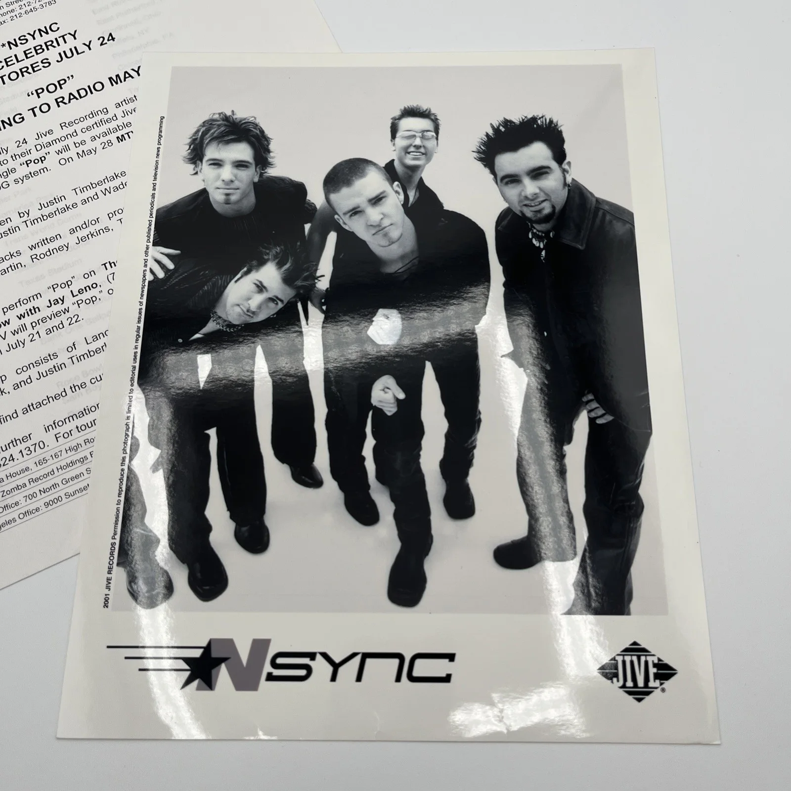 NSYNC Promo Photo 2001 Album Press Kit Justin Chris Joey Lance JC, изображение 2