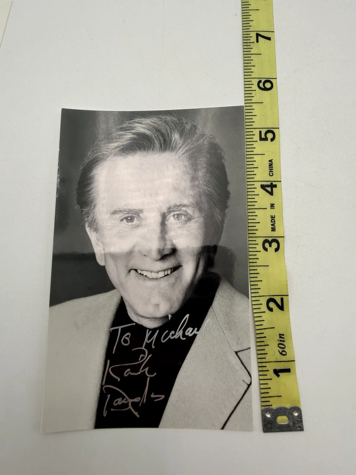 Kirk Douglas — Kirk Douglas Actor Hand Signed 3x5 Autographed Fan Photo Portrait, image 3