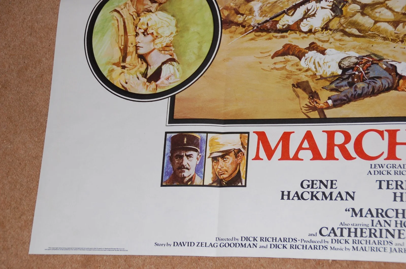 GENE HACKMAN in MARCH OR DIE (1977) - ORIG. UK QUAD POSTER - FINE COND., image 4