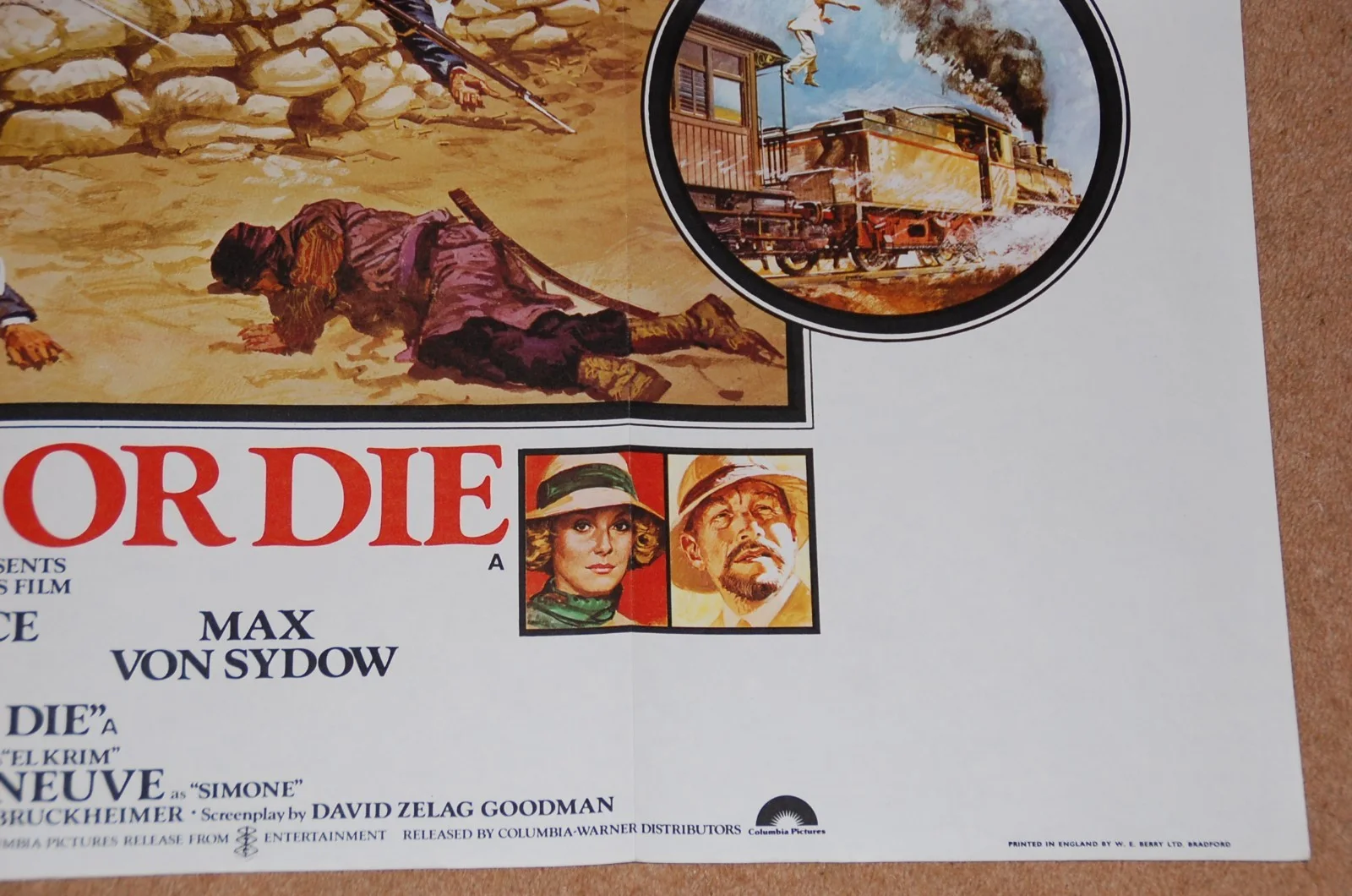 GENE HACKMAN in MARCH OR DIE (1977) - ORIG. UK QUAD POSTER - FINE COND., image 5