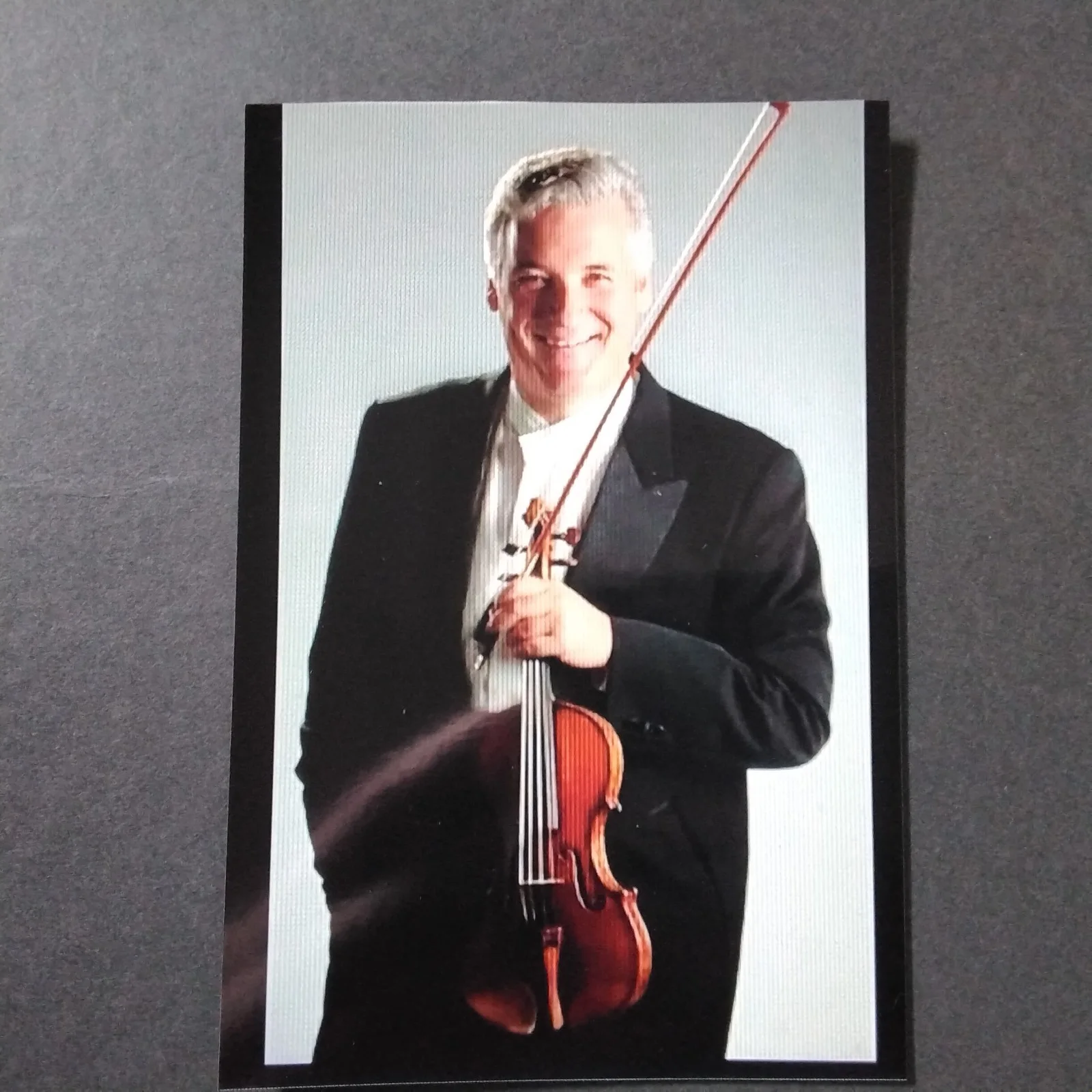 Pinchas Zukerman SIGNED 1991 Card Photo Virtuoso Violinist Conductor Grammy Win, изображение 5