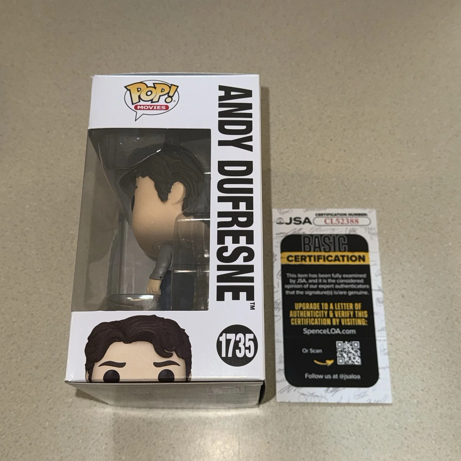 Tim Robbins — TIM ROBBINS signed autographed POP FUNKO VINYL FIGURE ANDY SHAWSHANK #1735 JSA, изображение 2
