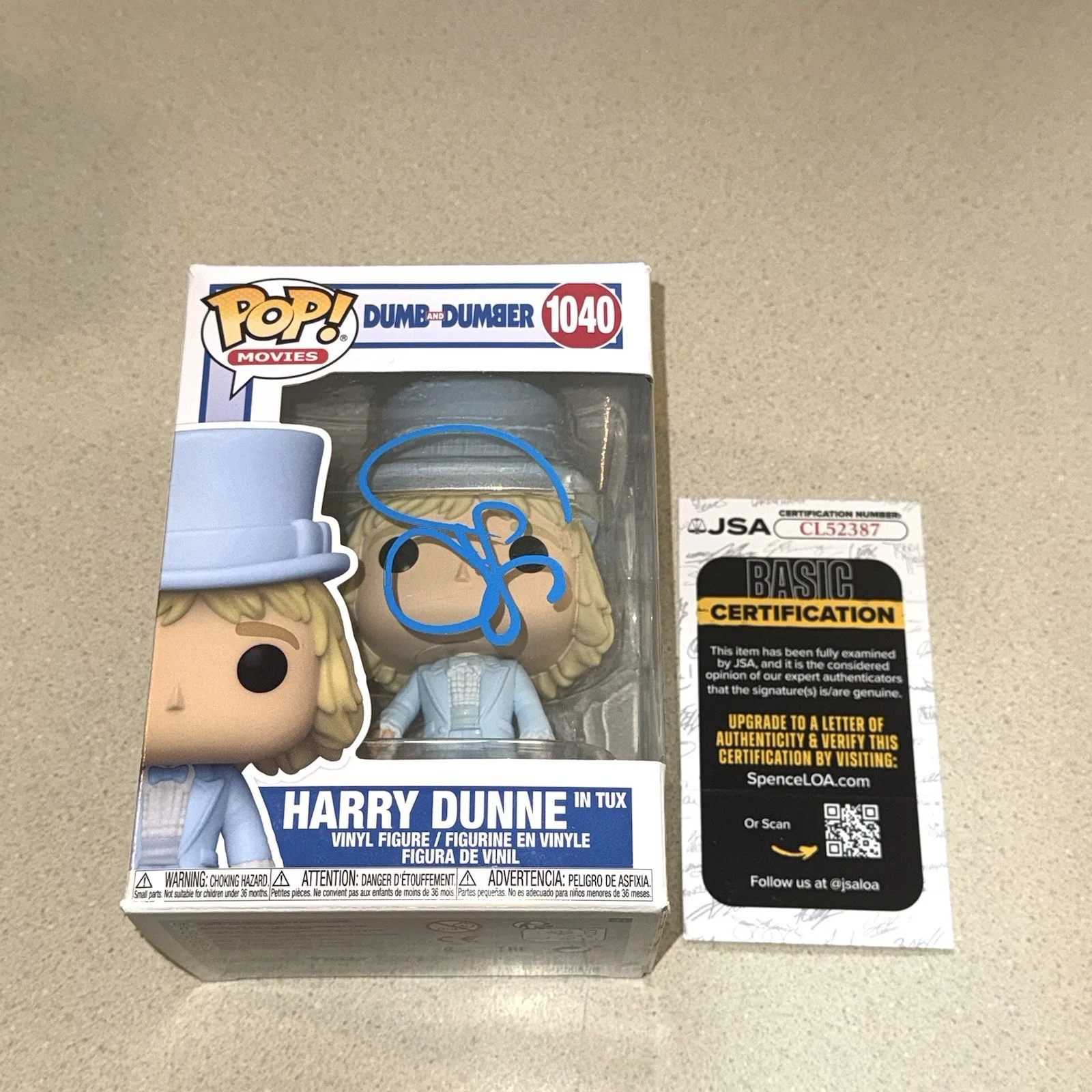 Jeff Daniels — JEFF DANIELS signed autographed POP FUNKO VINYL FIGURE TUX HARRY DUNNE #1040 JSA