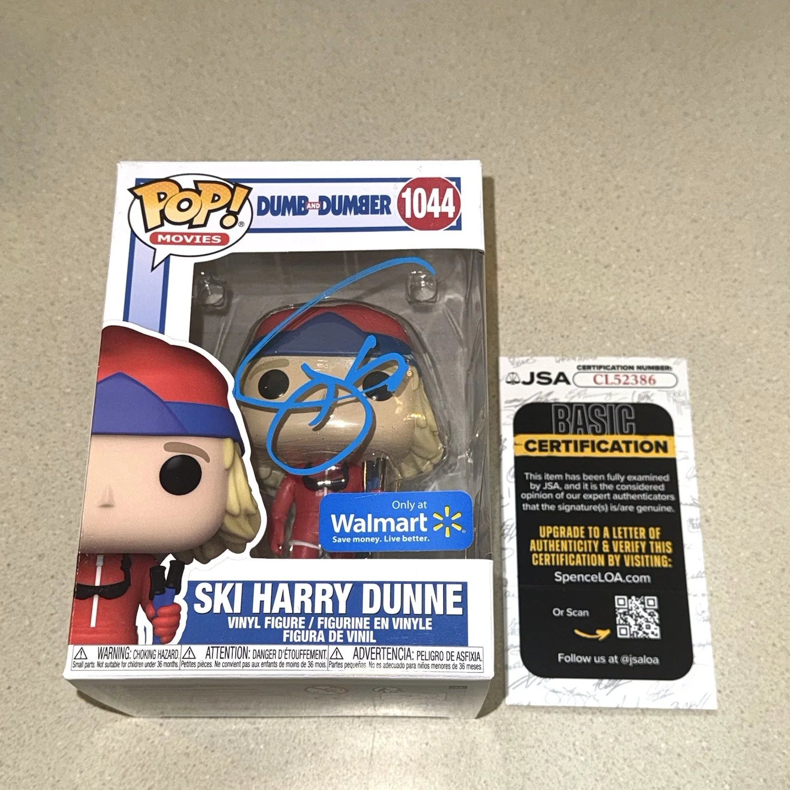 Jeff Daniels — JEFF DANIELS signed autographed POP FUNKO VINYL FIGURE SKI HARRY DUNNE #1044 JSA