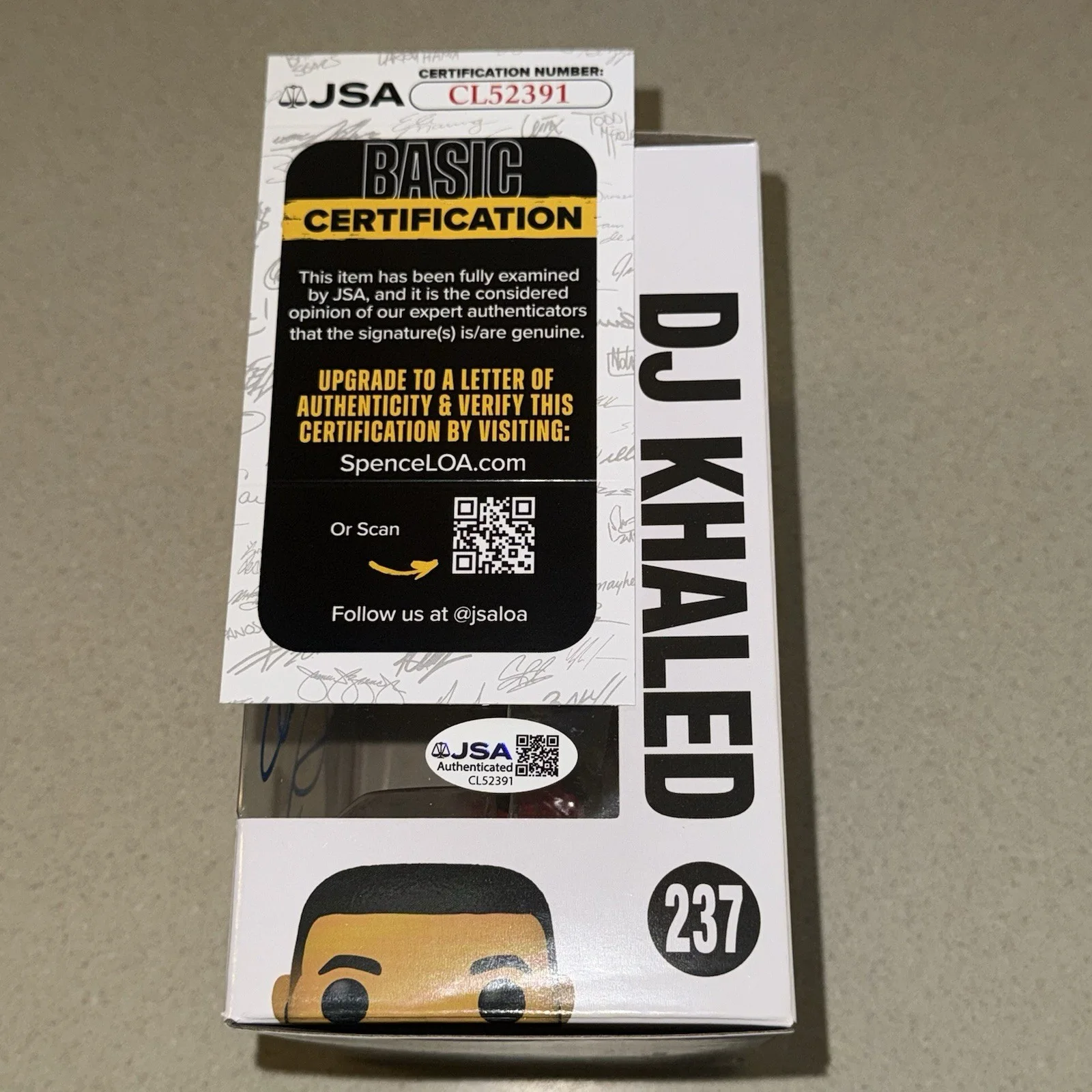 DJ KHALED signed autographed POP FUNKO VINYL FIGURE WE THE BEST #237 JSA COA, изображение 2