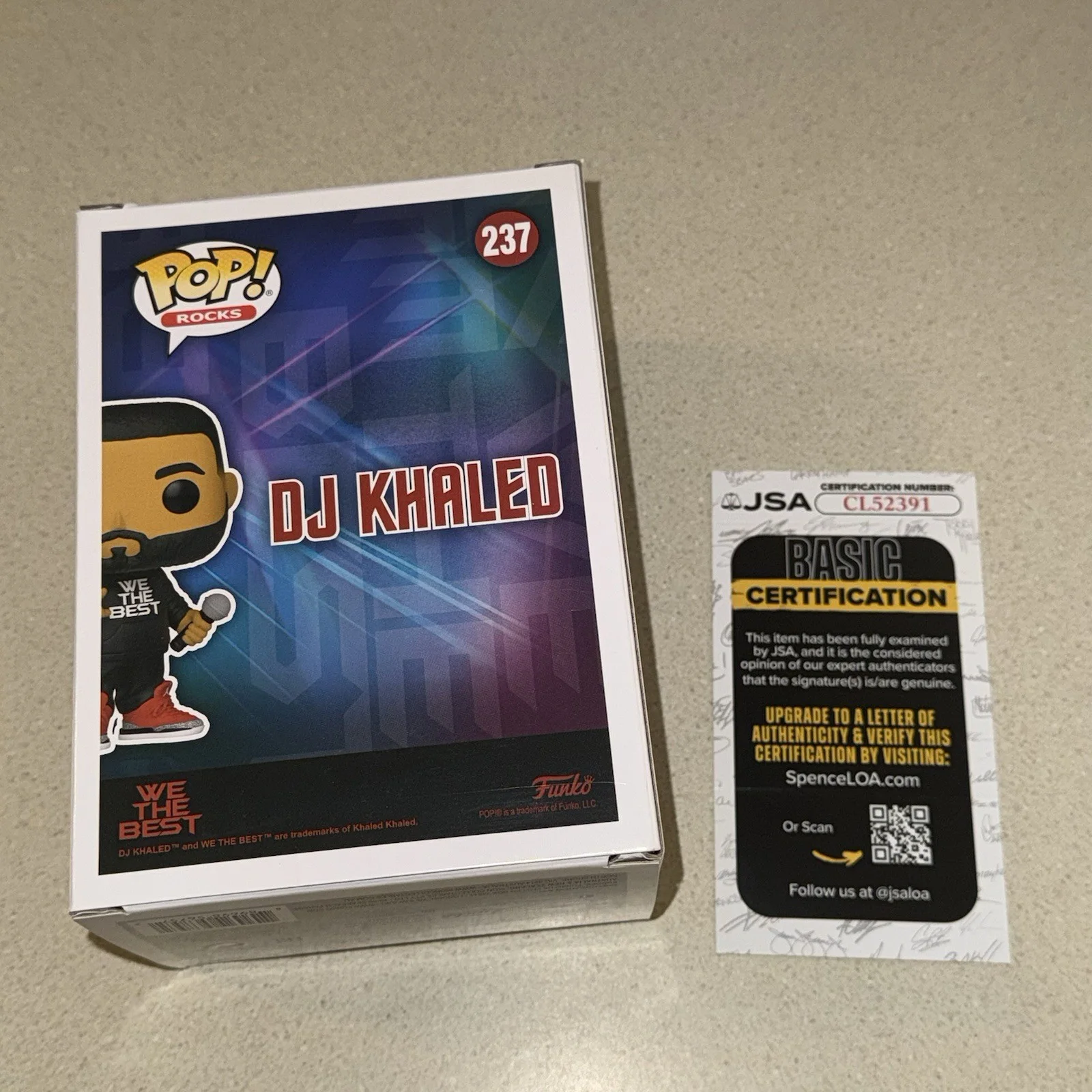 DJ KHALED signed autographed POP FUNKO VINYL FIGURE WE THE BEST #237 JSA COA, изображение 3