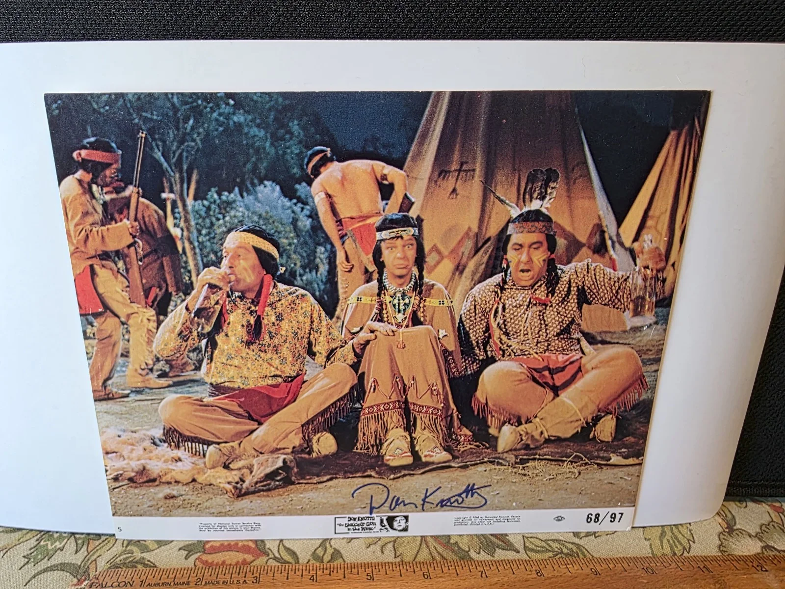 Don Knotts — Vintage Don Knotts Autographed Photo Movie The Shakiest Gun in the West COA