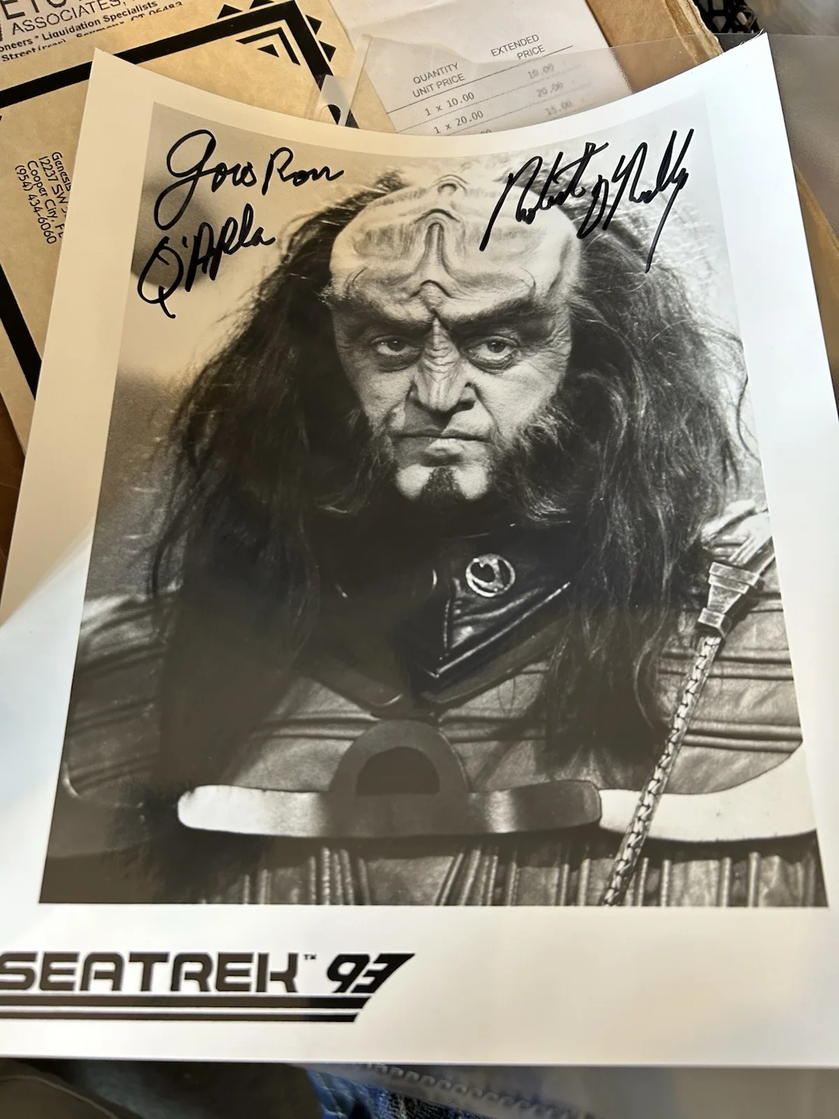 Robert O'Reilly — Star Trek Deep Space Nine Robert Oreilly as Gowron Signed Photo with COA, image 5