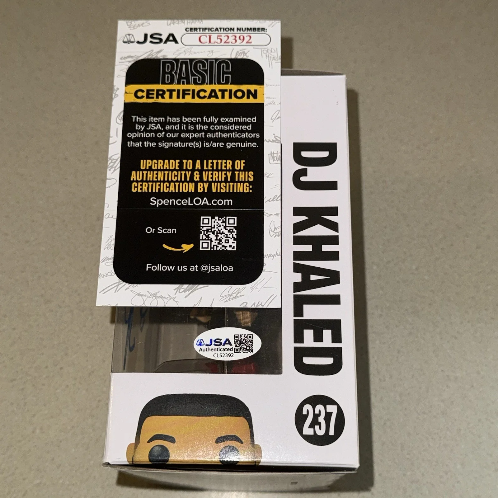 DJ KHALED signed autographed POP FUNKO VINYL FIGURE WE THE BEST #237 JSA COA, изображение 2