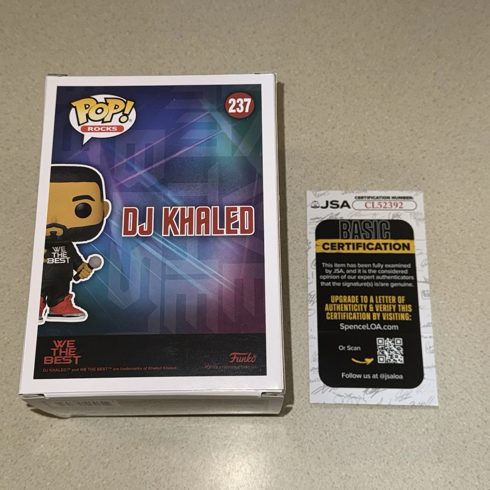 DJ KHALED signed autographed POP FUNKO VINYL FIGURE WE THE BEST #237 JSA COA, изображение 4