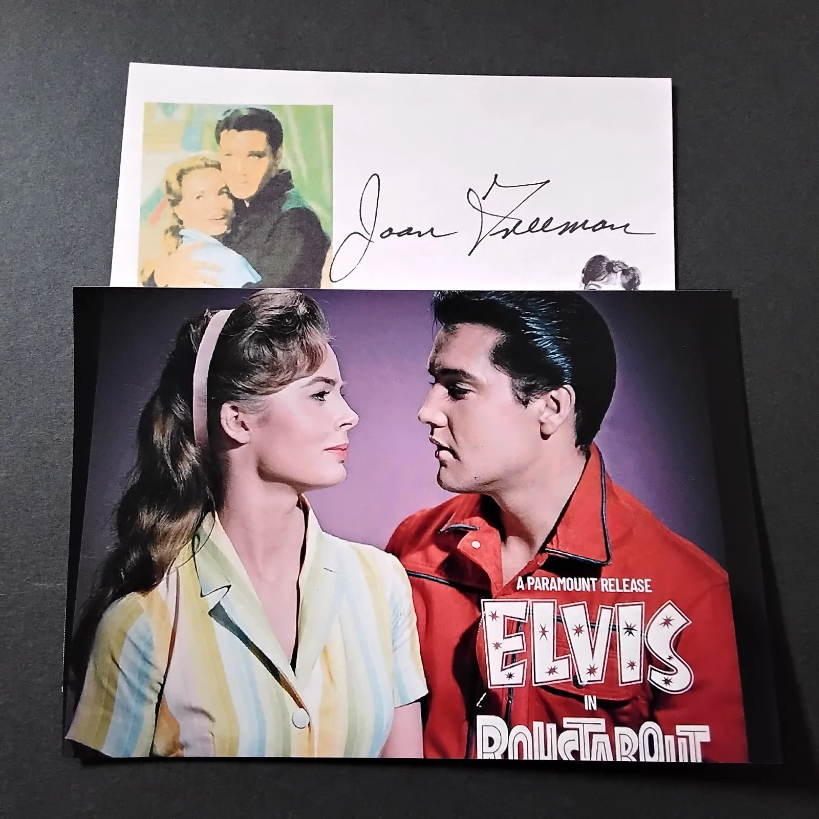 Joan Freeman SIGNED Card Photo 60s Film TV Actress Roustabout Elvis Friday 13th, изображение 2