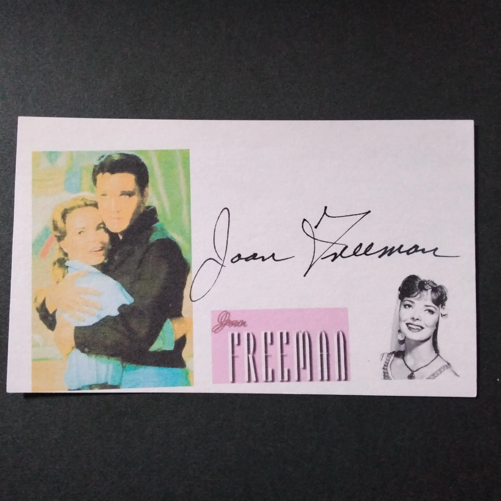 Joan Freeman SIGNED Card Photo 60s Film TV Actress Roustabout Elvis Friday 13th, изображение 4
