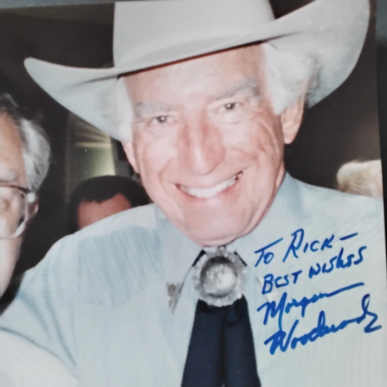 Morgan Woodward SIGNED Photo Movie TV Actor Dallas Cool Hand Luke Walking Tall, изображение 2