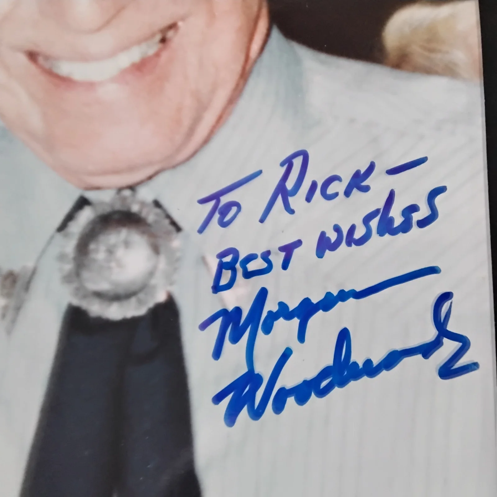Morgan Woodward SIGNED Photo Movie TV Actor Dallas Cool Hand Luke Walking Tall, изображение 4