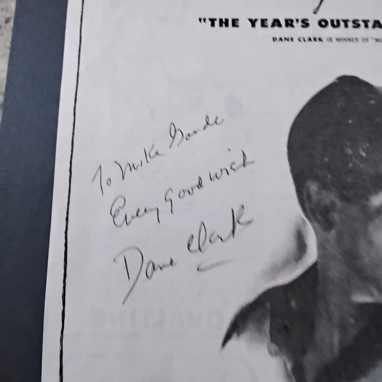 Dane Clark SIGNED 1946 Movie Ad Her Kind of Man Janis Paige Zachary Scott Drama, изображение 4