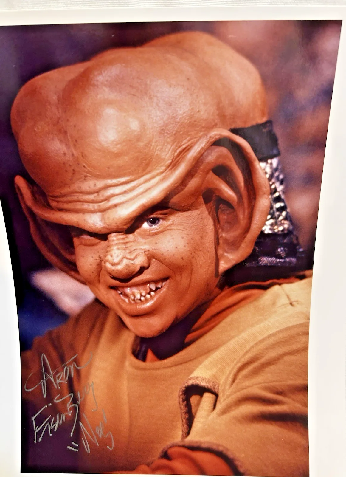 Aron Eisenberg — Star Trek Deep Space Nine Aron Eisenberg as Nog Signed Photo Vulkon 2000 Show