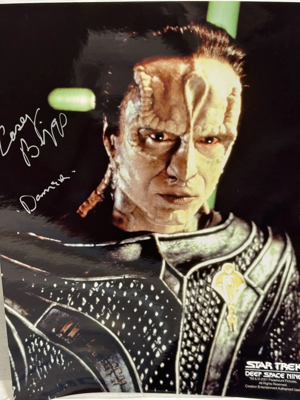Casey Biggs — Star Trek Deep Space 9 Casey Biggs Signed 8x10 Photo Damar, Vulkon 2002 Show, изображение 4
