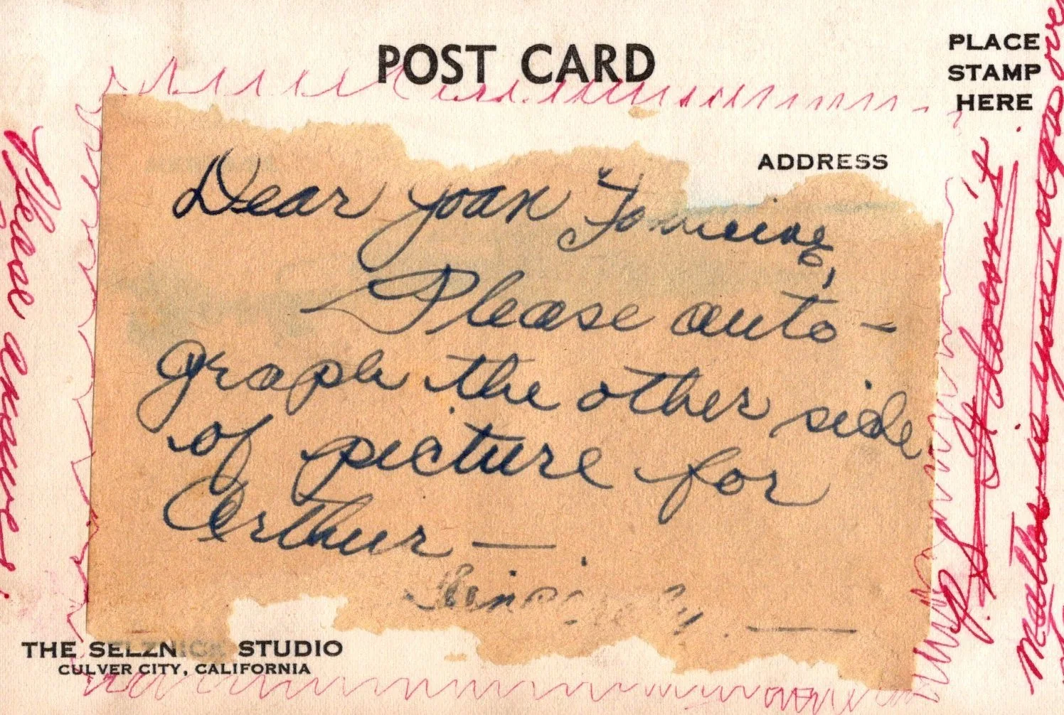 Joan Fontaine (1917-d. 2013) ACTRESS HAND SIGNED AUTOGRAPHED RPPC POSTCARD, изображение 2