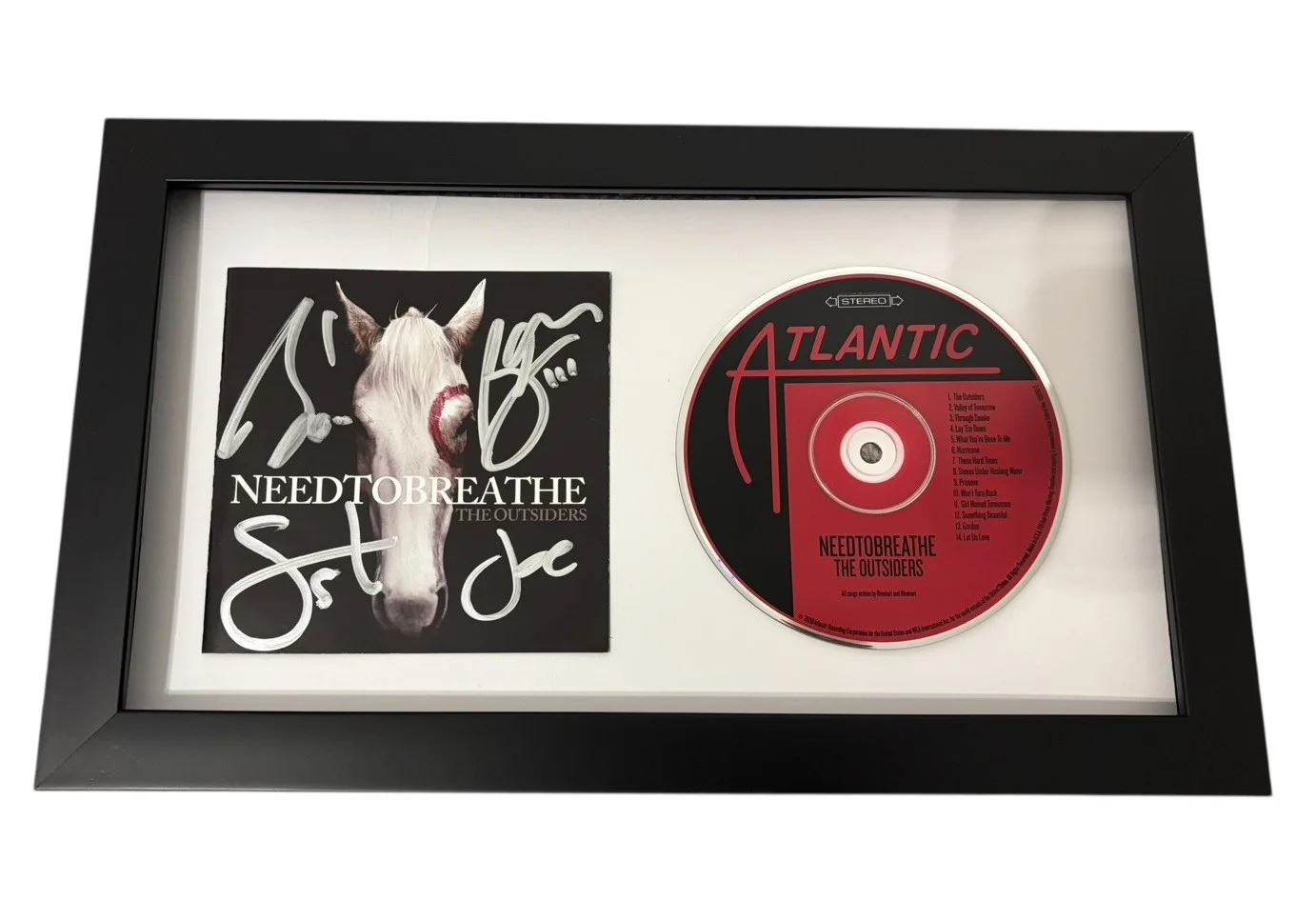 NEEDTOBREATHE SIGNED AUTOGRAPH x4 THE OUTSIDERS FRAMED CD ALBUM BEAR +3 JSA COA, image 3