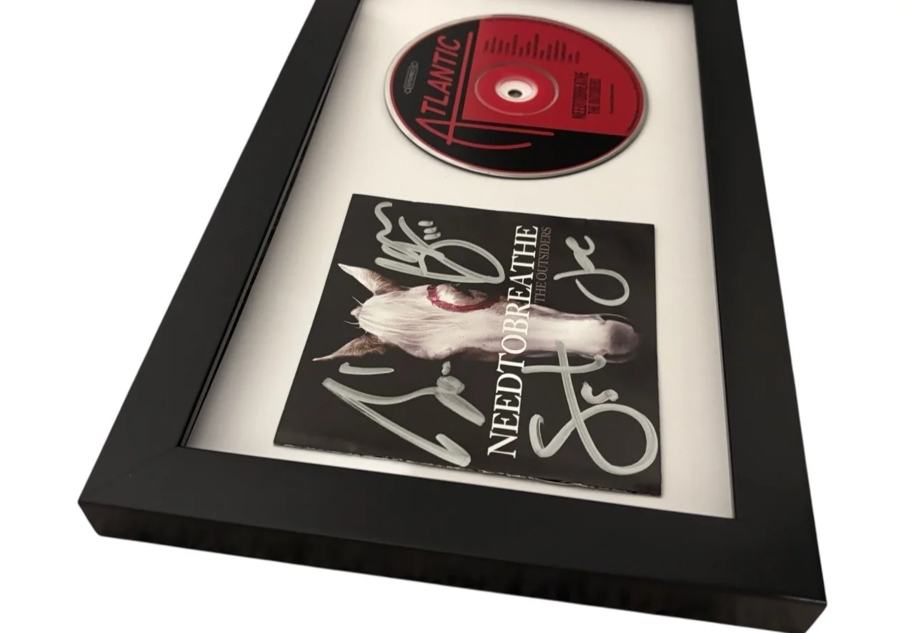 NEEDTOBREATHE SIGNED AUTOGRAPH x4 THE OUTSIDERS FRAMED CD ALBUM BEAR +3 JSA COA, image 4