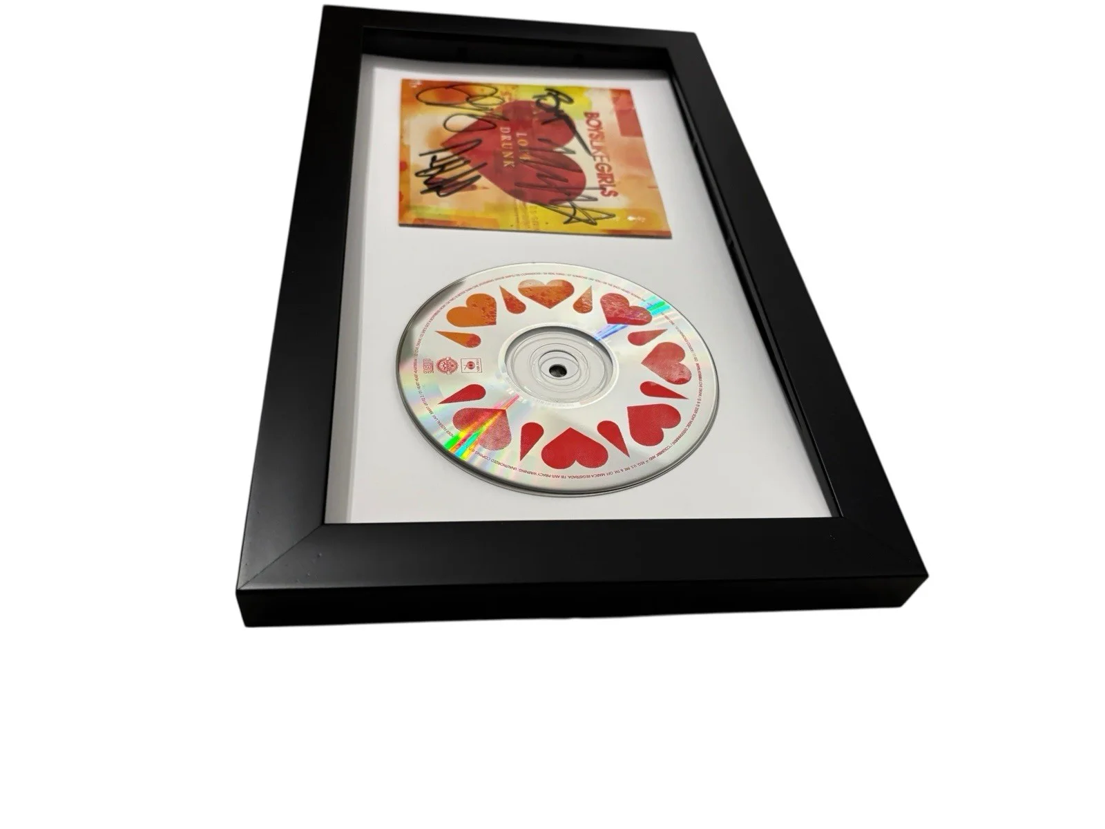 BOYS LIKE GIRLS SIGNED AUTOGRAPH LOVE DRUNK FRAMED CD MARTIN JOHNSON +3 JSA COA, изображение 5