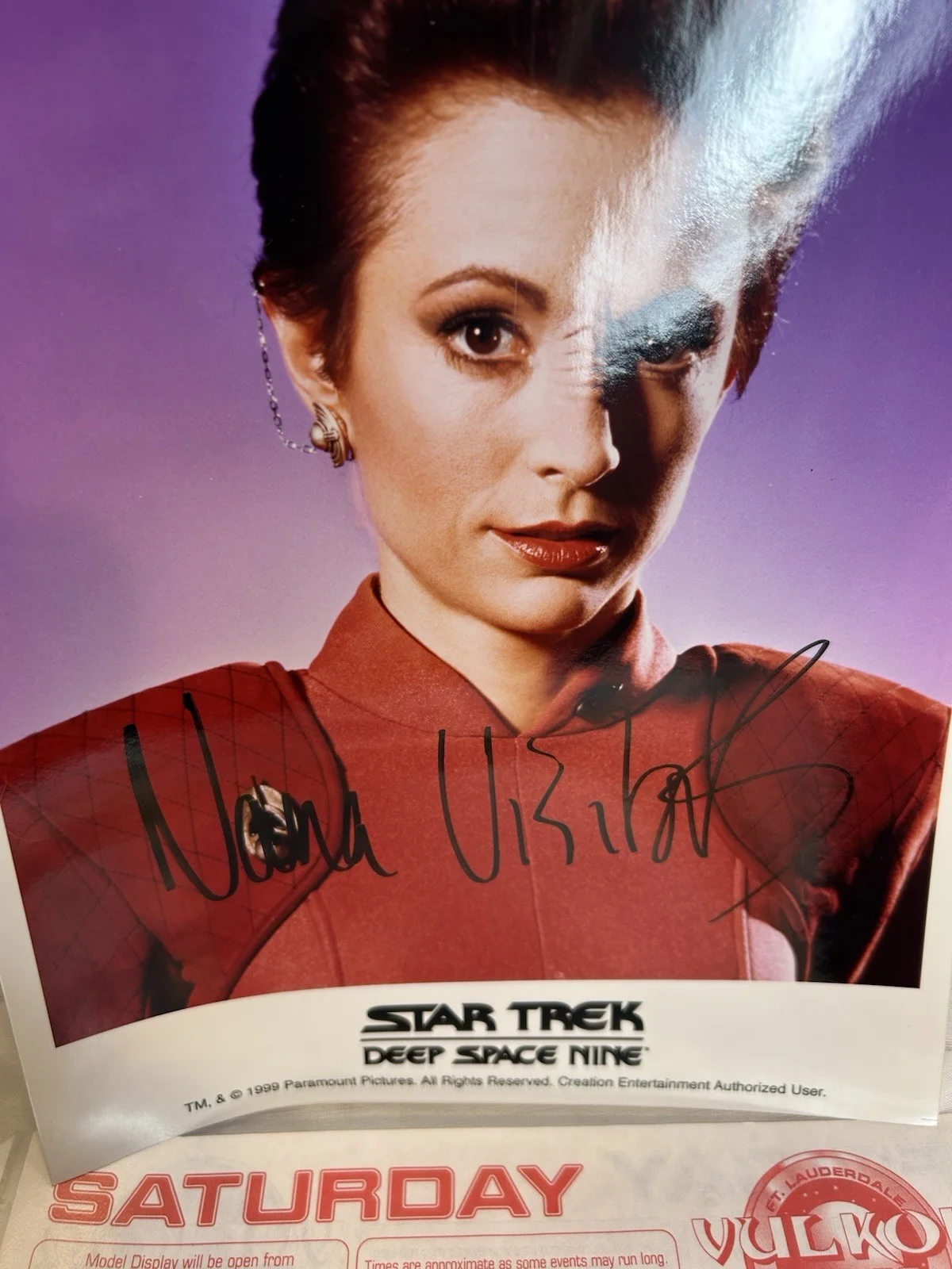 Nana Visitor — Star Trek Deep Space Nine Nana Visitor Signed Lot Major Nerys Vulkon 02 Show, изображение 3
