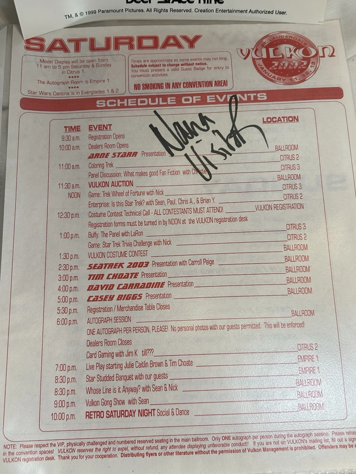 Nana Visitor — Star Trek Deep Space Nine Nana Visitor Signed Lot Major Nerys Vulkon 02 Show, изображение 5