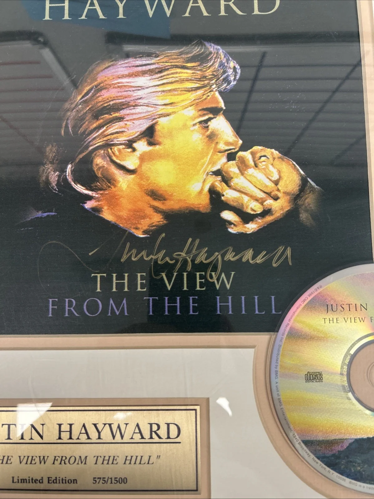 JUSTIN HAYWARD MOODY BLUES AUTHENTIC SIGNED AUTOGRAPHED FRAMED CD & COVER + COA!, изображение 3