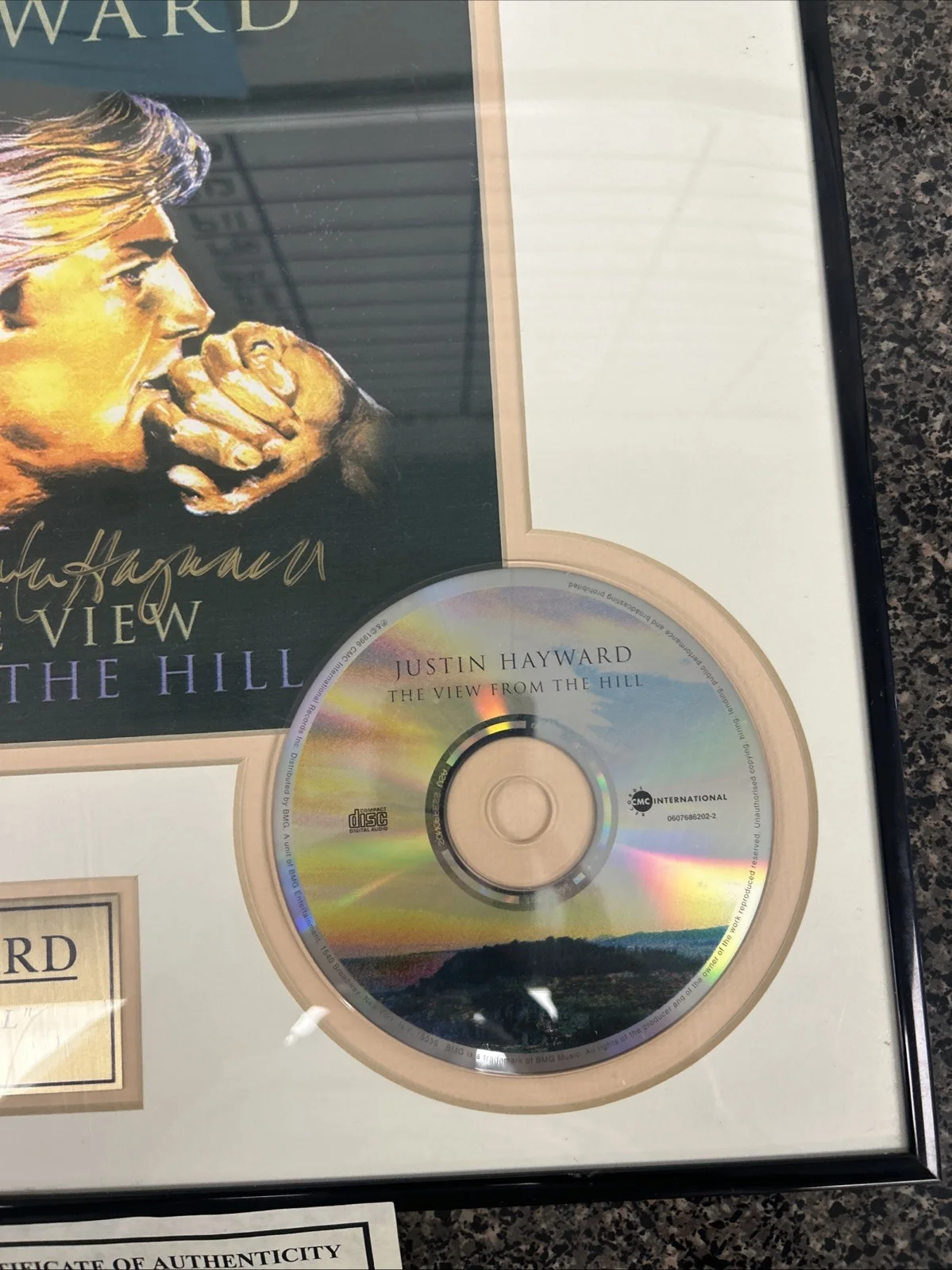 JUSTIN HAYWARD MOODY BLUES AUTHENTIC SIGNED AUTOGRAPHED FRAMED CD & COVER + COA!, изображение 4