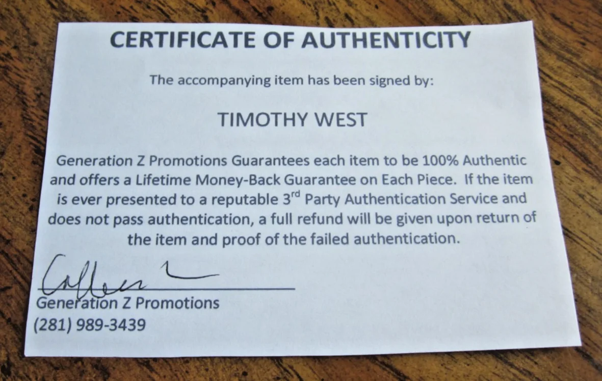 Timothy West — Timothy West (d. 2024) Actor Autographed 3.5X5.5 Photo "Coronation Street", image 3