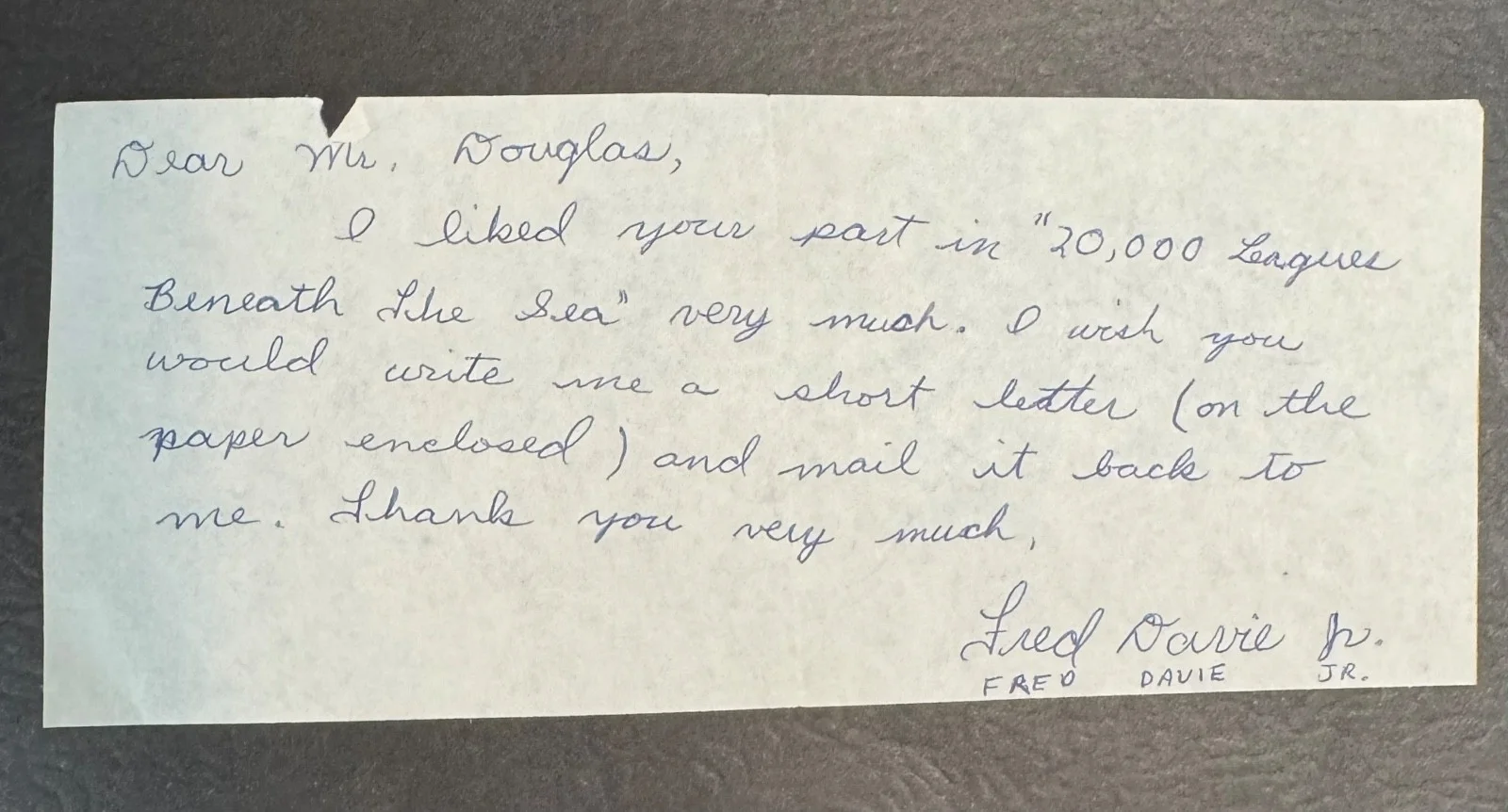 Kirk Douglas autograph, image 2