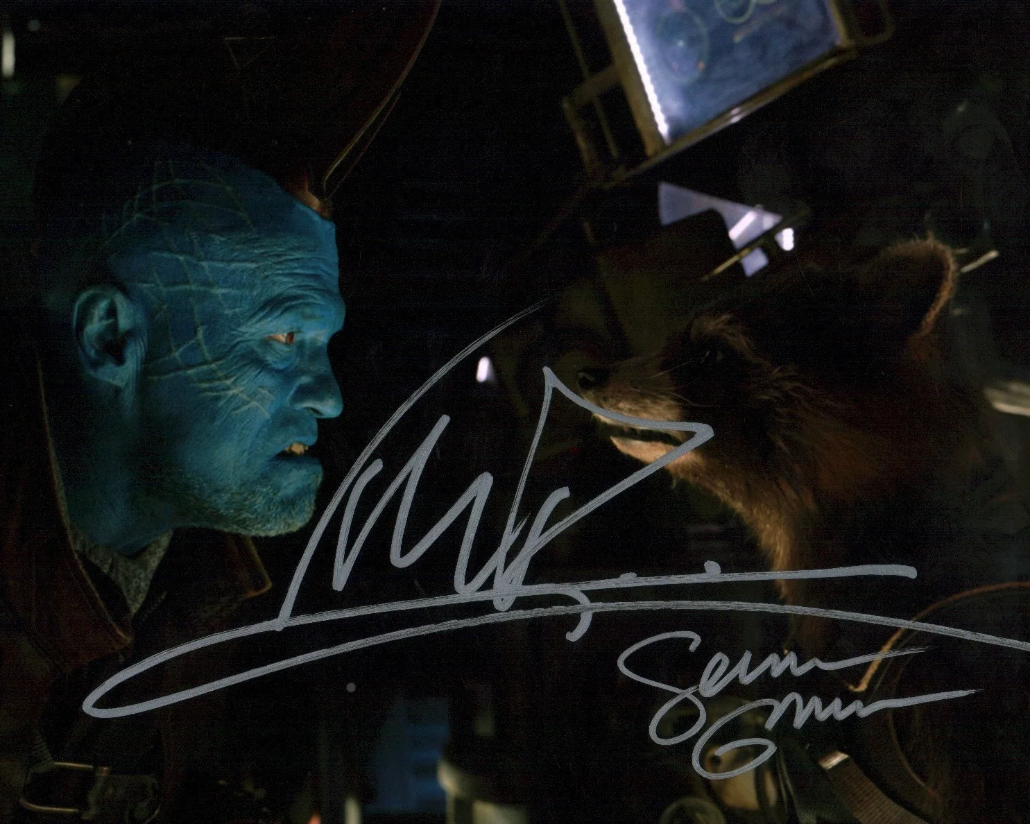 Sean Gunn, Michael Rooker — Guardians of the Galaxy Signed 8x10 Photo Michael Rooker +1 JSA Cert Autograph