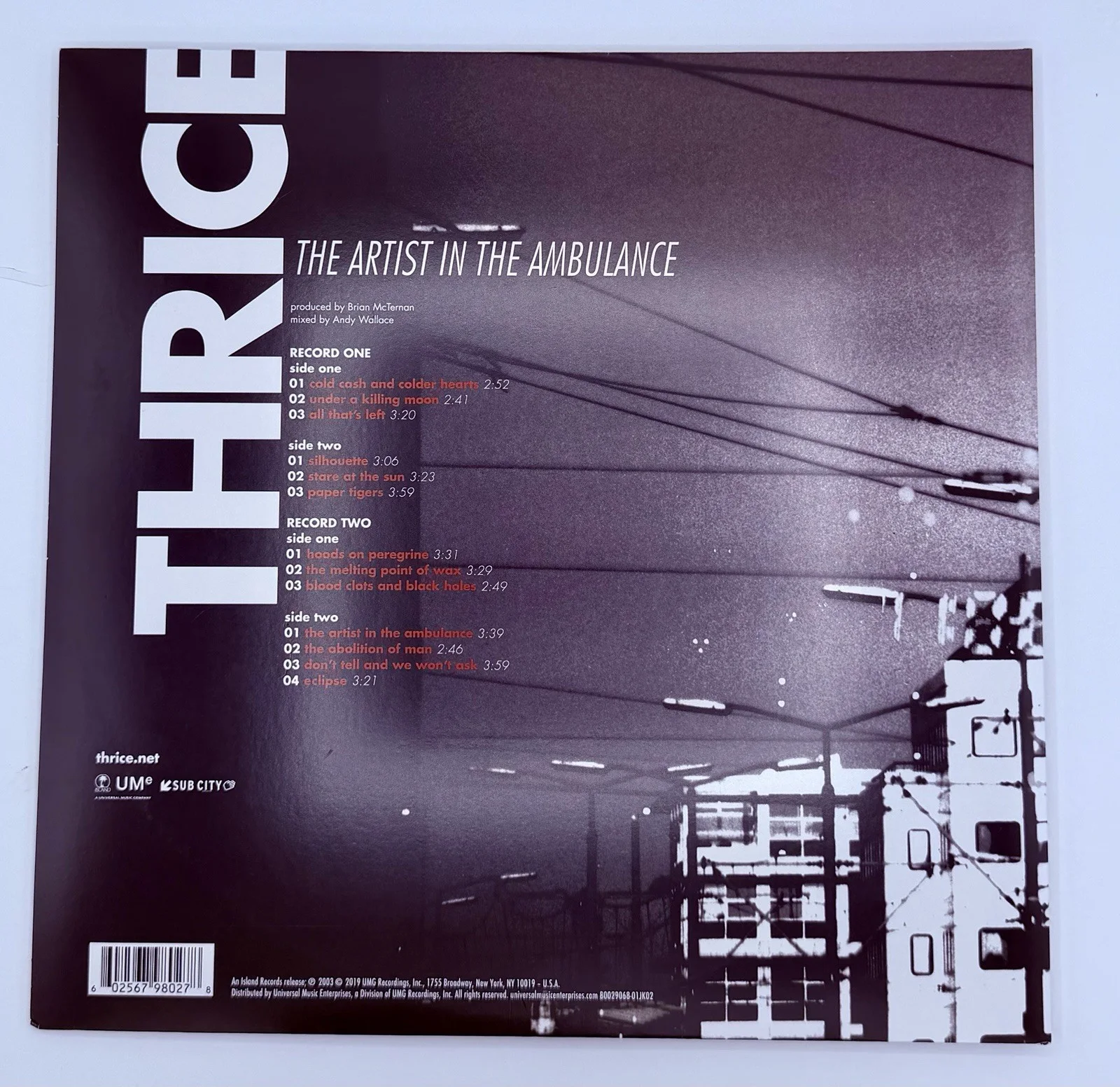 Thrice Signed The Artist In The Ambulance Colored Vinyl LP Record Album, изображение 2
