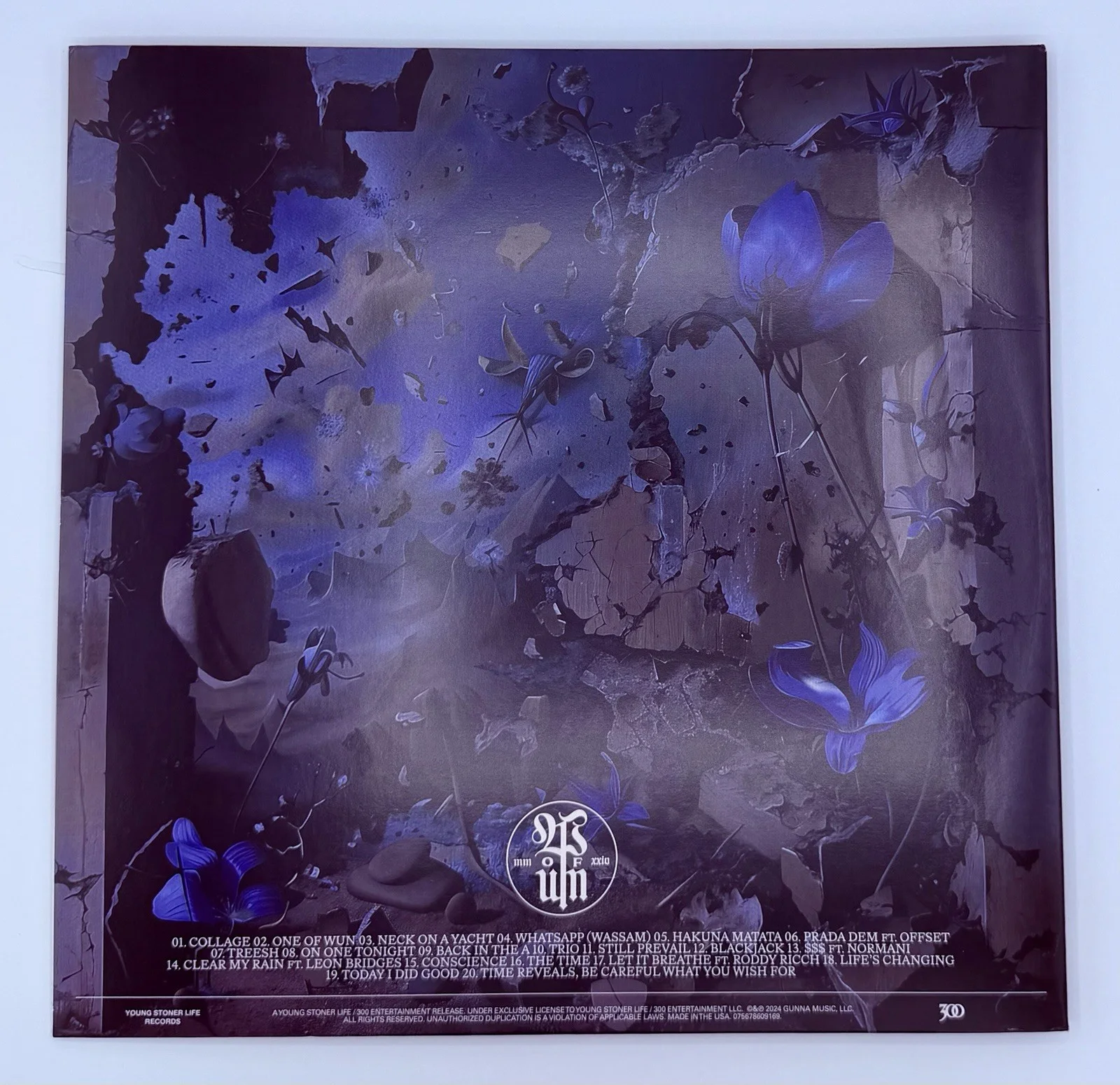 Gunna Signed One Of Wun Album Clear Colored Vinyl LP Record, image 2