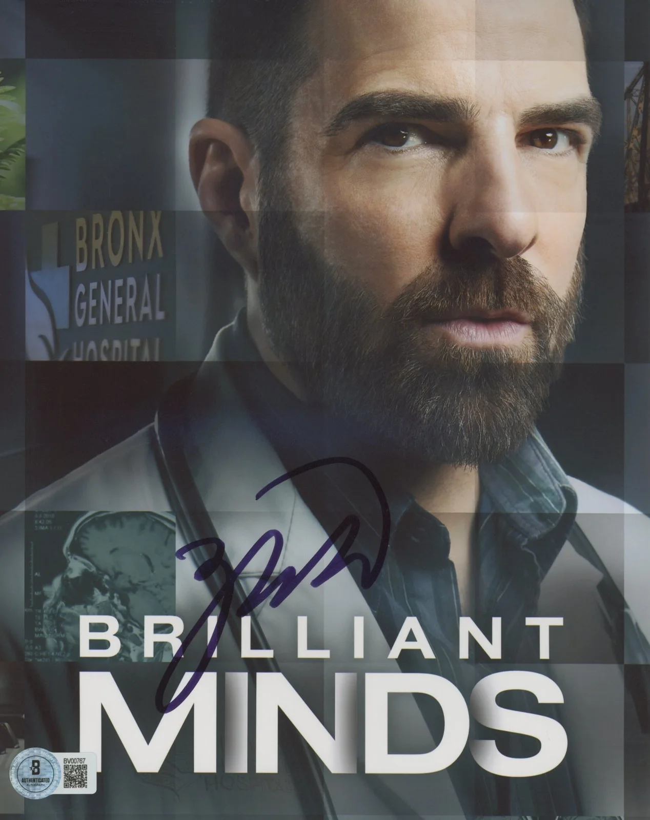 Zachary Quinto — Zachary Quinto Brilliant Minds Authentic Signed 8x10 Photo BAS #BV00767