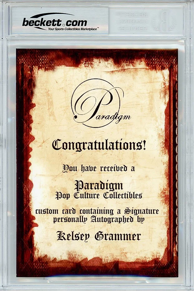 Kelsey Grammer — -THE SIMPSONS- KELSEY GRAMMER Beckett Signed/Autograph/Auto 5x7 TV Cartoon Card, изображение 2