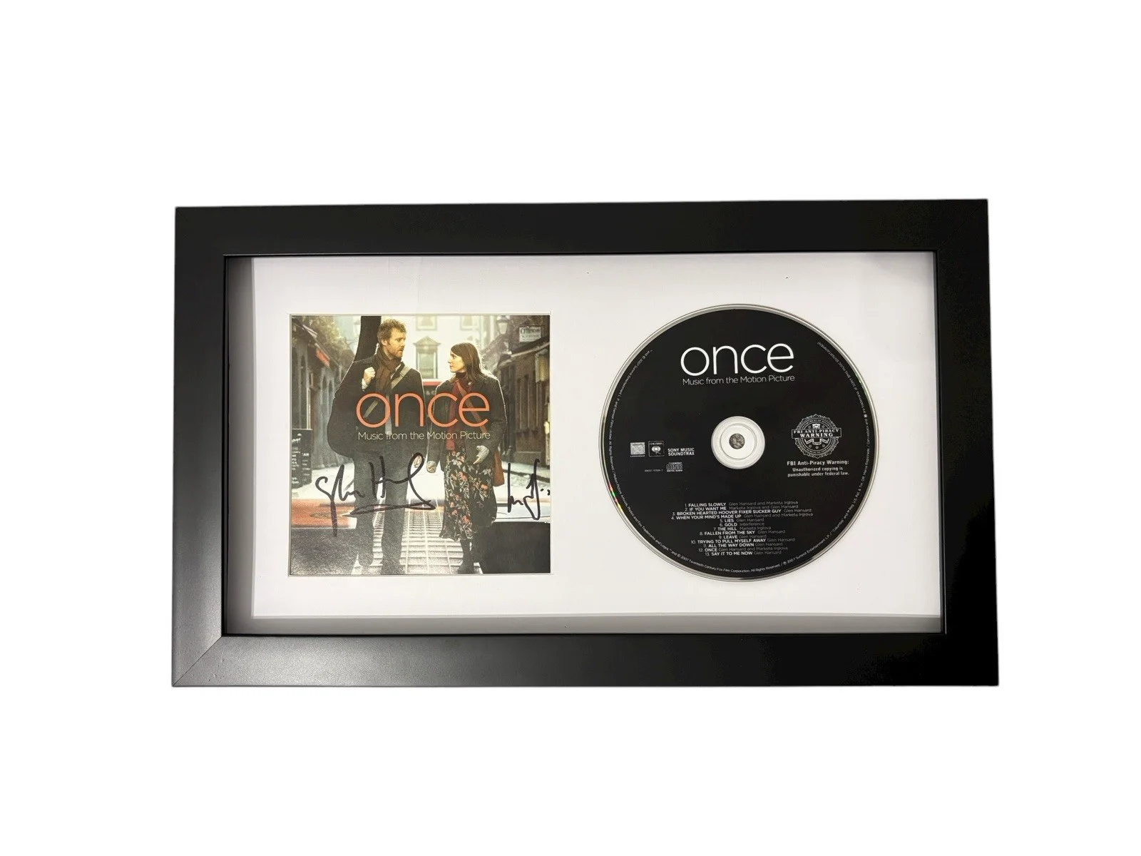 THE SWELL SEASON ONCE SIGNED AUTOGRAPH FRAMED CD GLEN + MARKETA w/ PROOF JSA COA, image 3