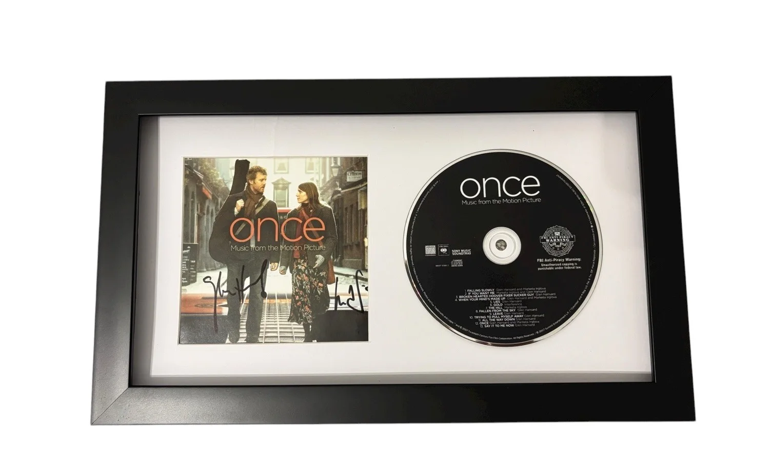 THE SWELL SEASON ONCE SIGNED AUTOGRAPH FRAMED CD GLEN + MARKETA w/ PROOF JSA COA, image 3