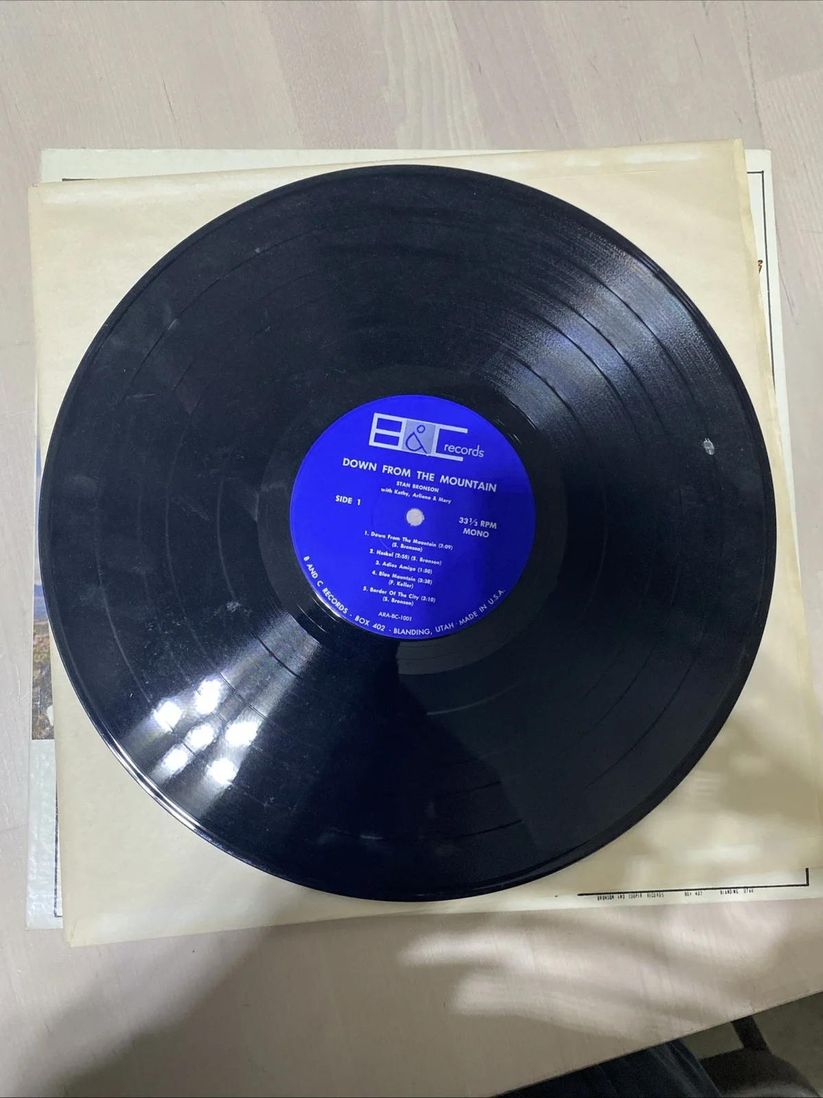 down from the Mountain Stan Bronson Signed Autographed vinyl L Lp Record Album, изображение 4