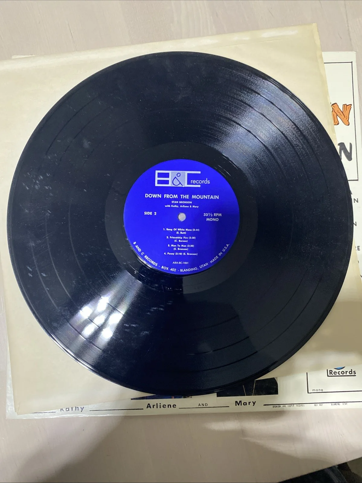 down from the Mountain Stan Bronson Signed Autographed vinyl L Lp Record Album, изображение 5